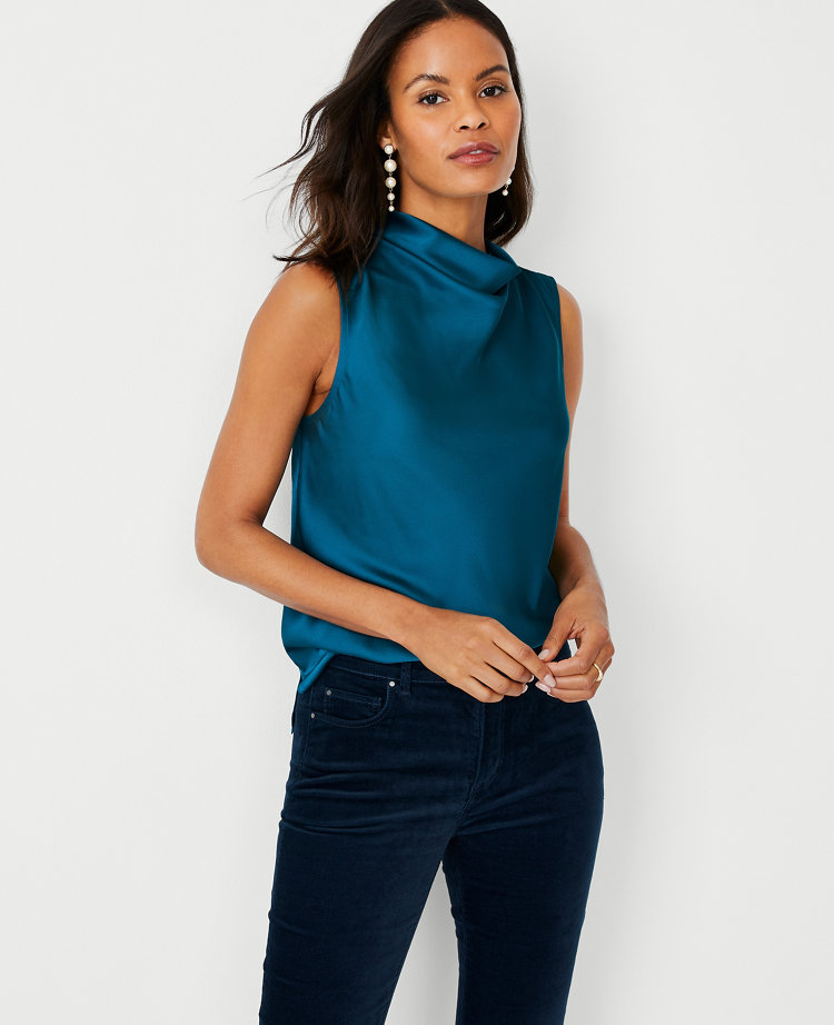 Petite Cowl Neck Tank