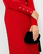 Petite Pearlized Cuff Sweater Dress carousel Product Image 3