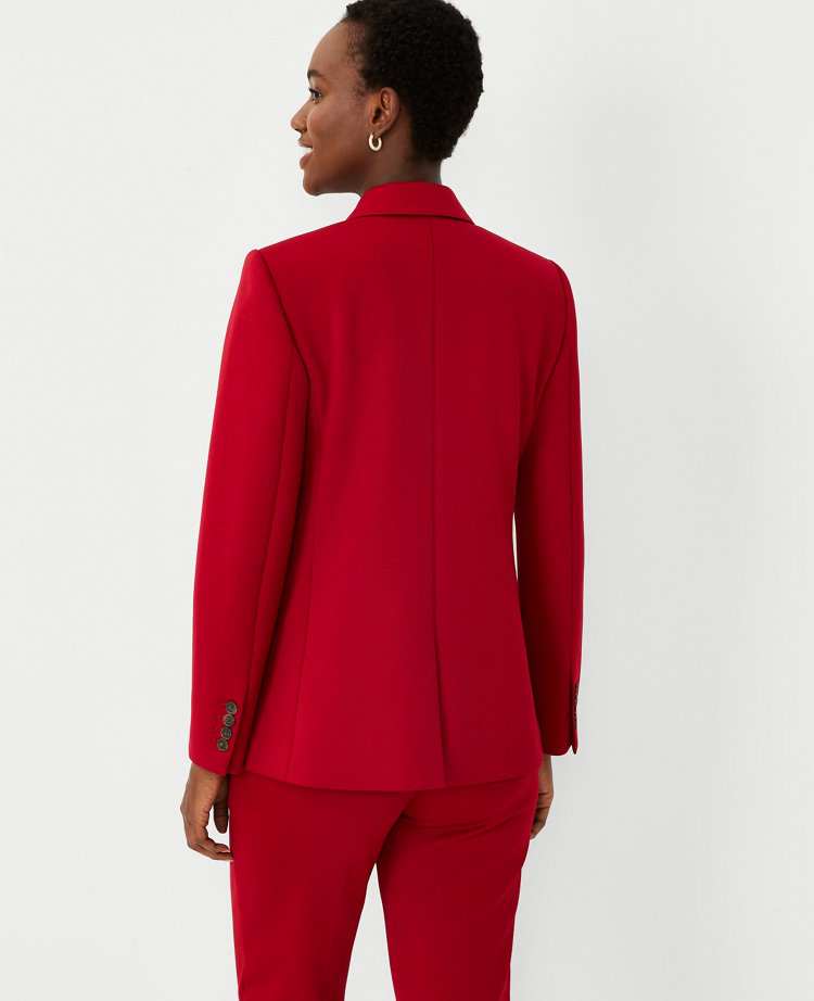 The Petite Notched Two Button Blazer in Double Knit