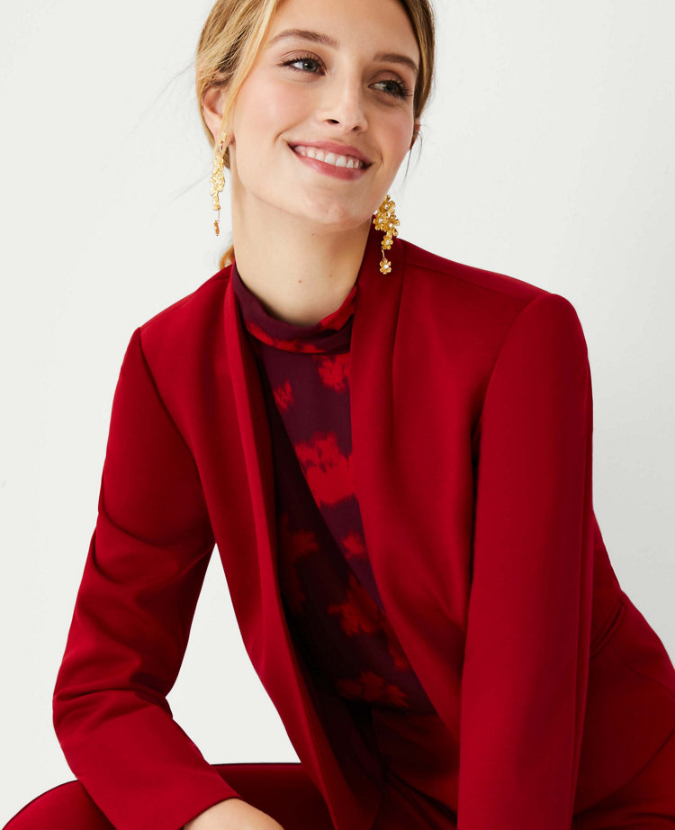 Ann taylor 2024 red blazer