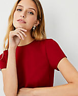 The Petite Midi Flare Dress in Double Knit carousel Product Image 3