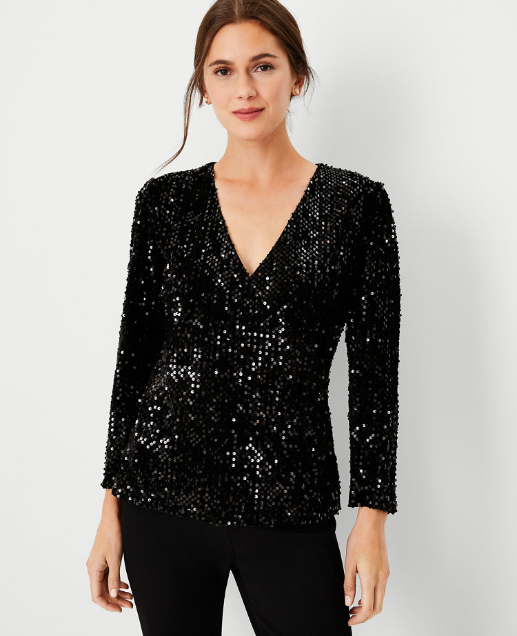 Sequin Top 4 Ways - Petite Style