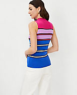 Striped Mock Neck Sweater Shell carousel Product Image 2