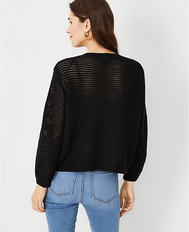 Mesh Stitch Relaxed Sweater