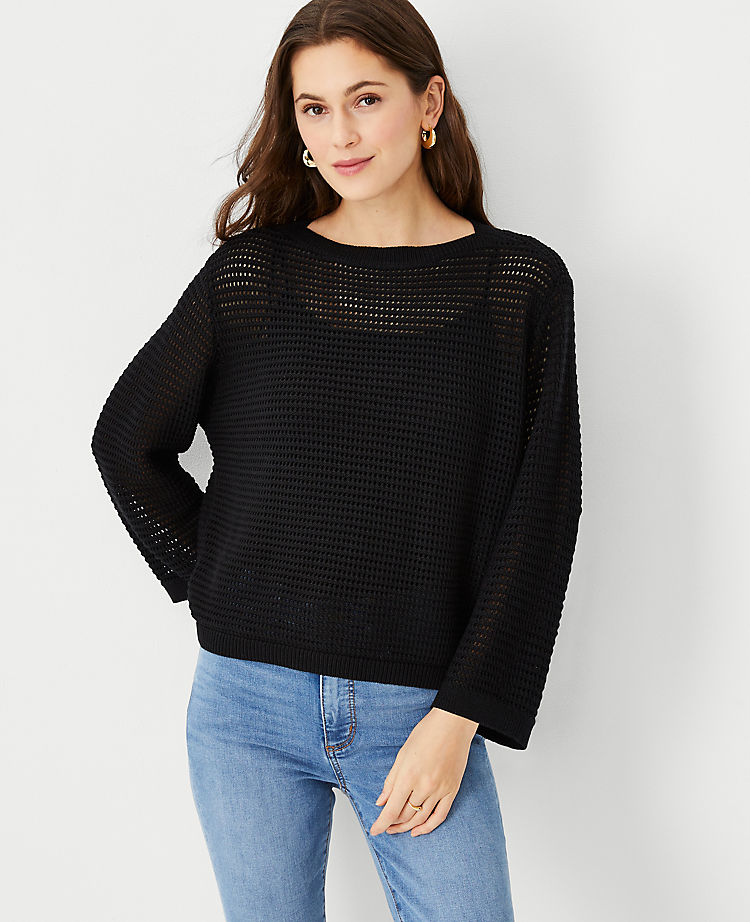 Mesh Stitch Relaxed Sweater