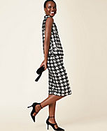 Petite Sequin Houndstooth Pencil Skirt carousel Product Image 4