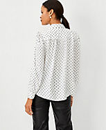 Geo Collared Button Down Blouse carousel Product Image 2