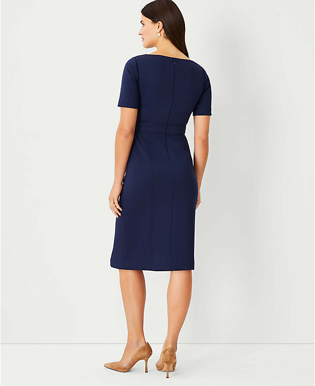The Petite Seamed Sheath Dress in Double Knit