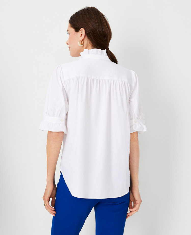 Ruffle Button Top