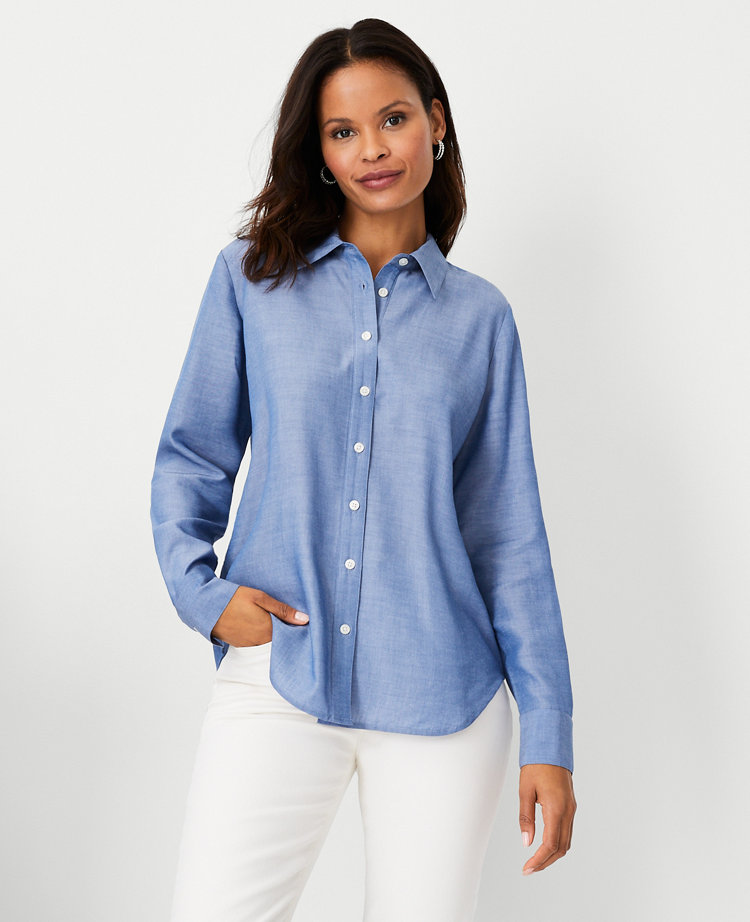 Chambray dress shirt on sale