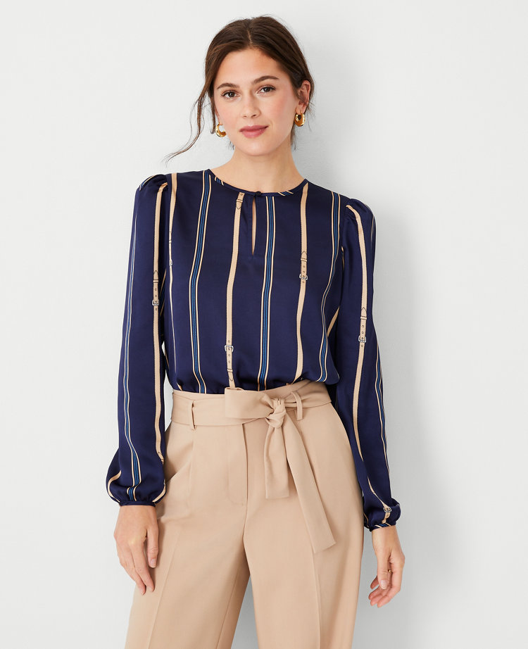 PEACH RIBBED PUFF SLEEVE TOP main image 1