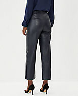 The Petite High Waist Easy Straight Crop Pant in Faux Leather carousel Product Image 2