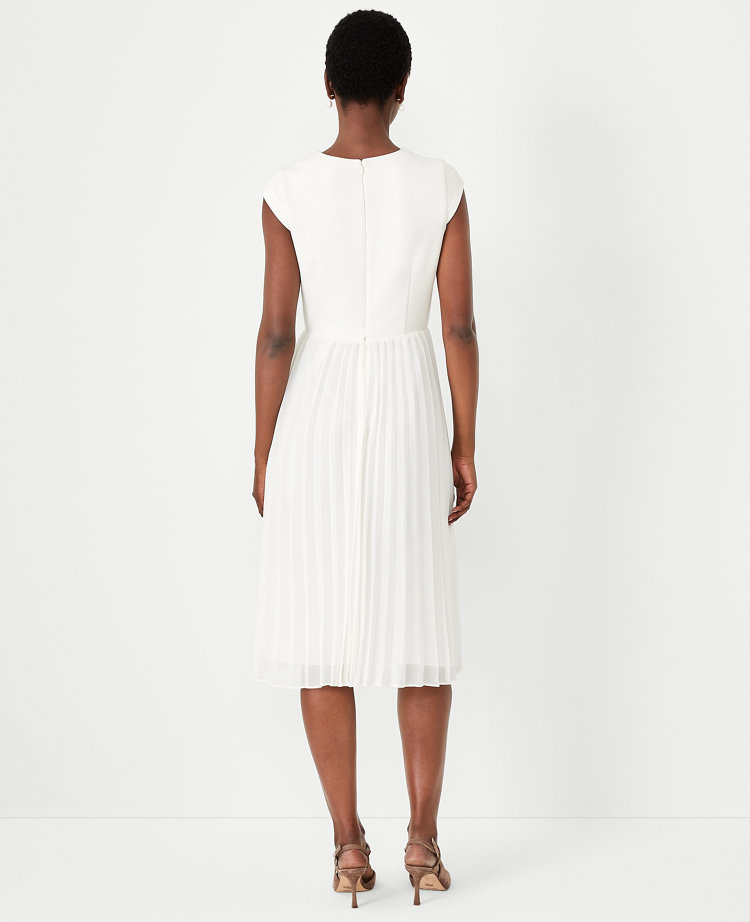 Ann taylor pleated flare cheap dress