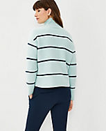 Stripe Ribbed Turtleneck Sweater carousel Product Image 2