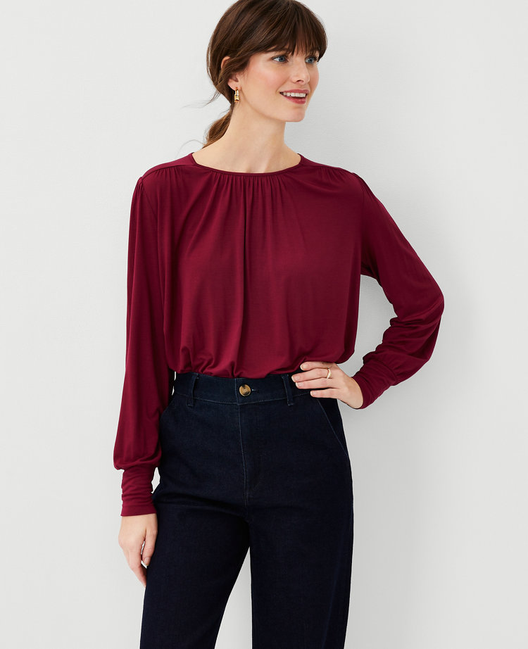 Shirred Wide Cuff Top