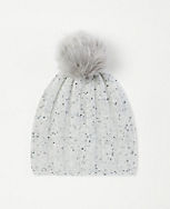 Flecked Ribbed Cashmere Hat carousel Product Image 1