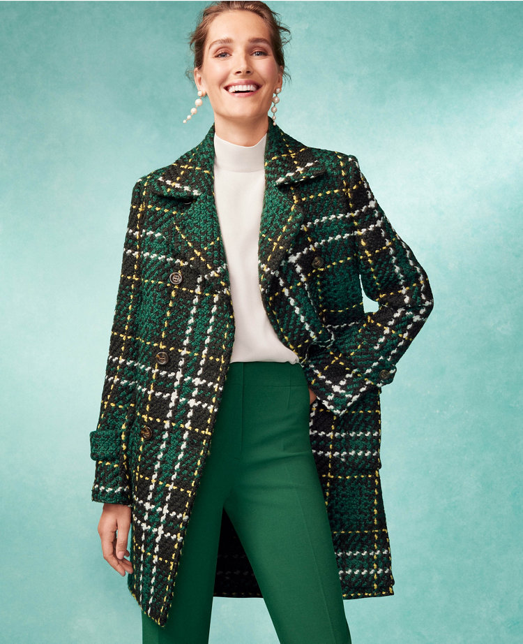 Ann taylor 2024 plaid coat