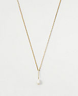Pearlized Pave Bar Pendant Necklace carousel Product Image 1