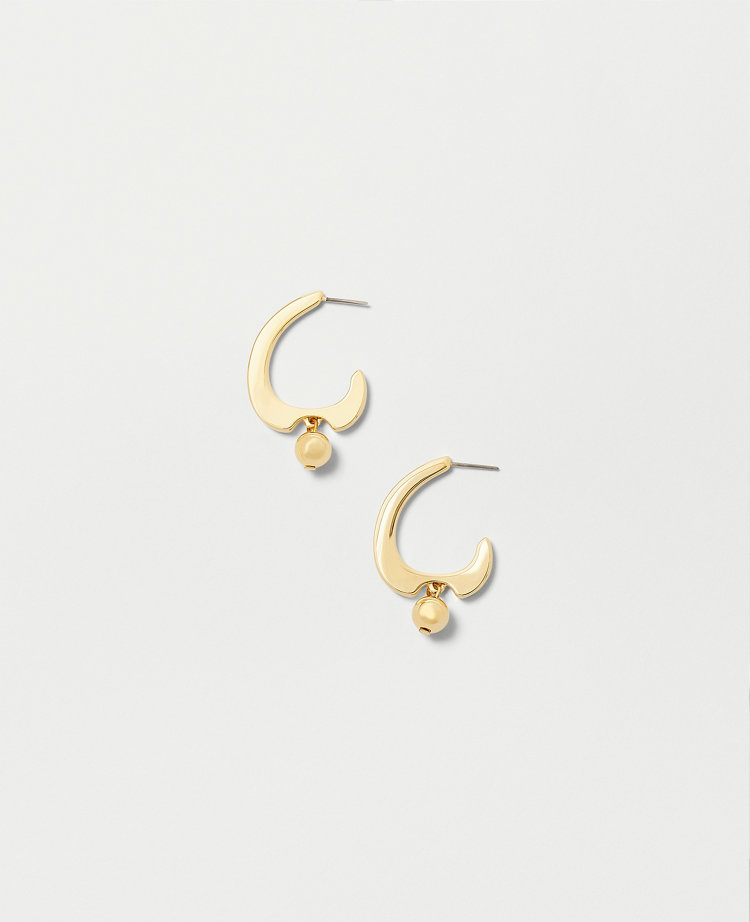 Ball Drop Hoop Earrings