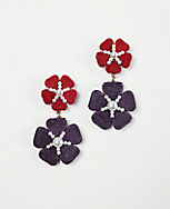 Thread Wrapped Flower Statement Earrings carousel Product Image 1
