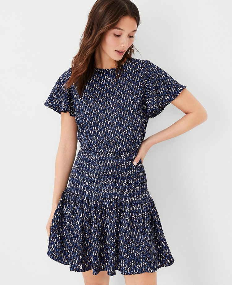 Ann taylor outlet pleated flare dress