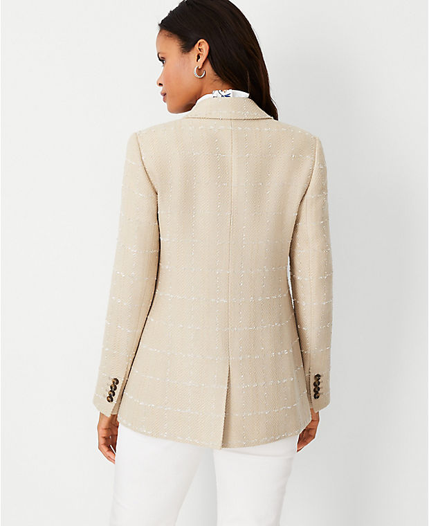 The Petite Tweed Double Breasted Blazer
