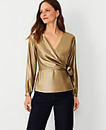 Shimmer Wrap Top carousel Product Image 1