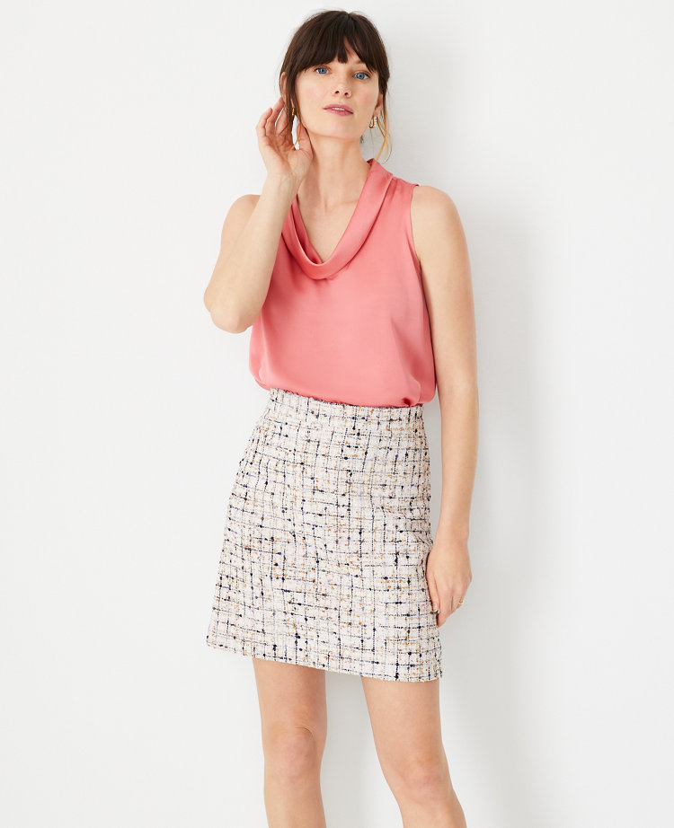 Cowl Neck Loose Top - Ecru