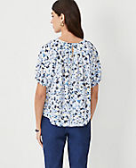 Floral Pleat Neck Top carousel Product Image 2