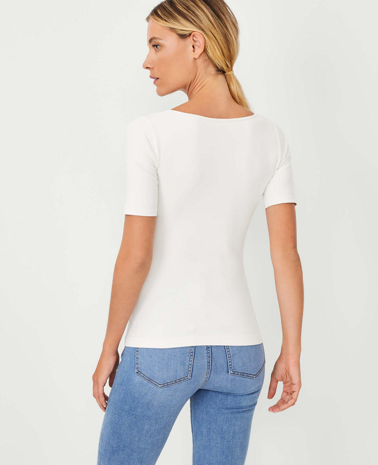 Ann Taylor Modern Seamless Scoop Neck T-Shirt Women's