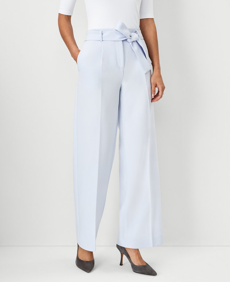 Wide leg 2025 pants tie waist