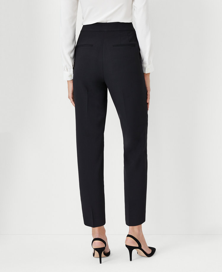 The Side Zip Ankle Pant in Fluid Crepe