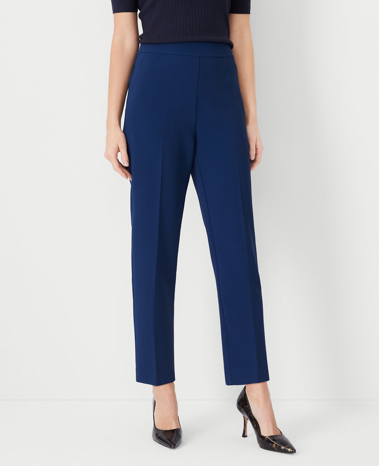 The Tie Waist Ankle Pant in Crepe