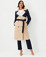Colorblock Trench Coat carousel Product Image 1