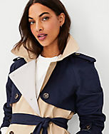 Colorblock Trench Coat carousel Product Image 3