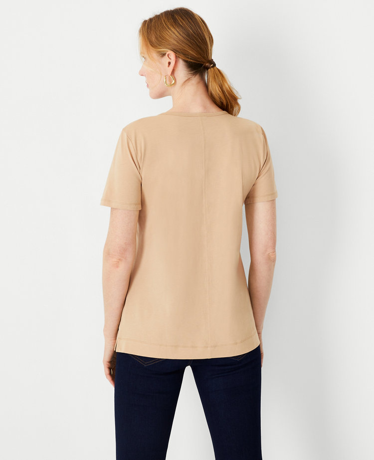 Pima Cotton Crew Neck Tee