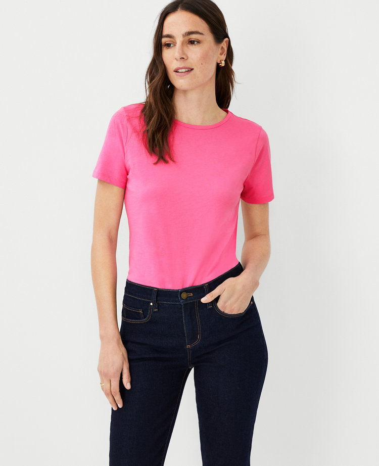 Pima Cotton Crew Neck Tee