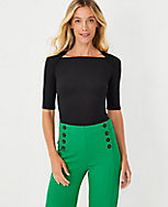 Refined Stretch Envelope Neck Top carousel Product Image 1