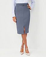 Houndstooth Belted Pencil Skirt carousel Product Image 1