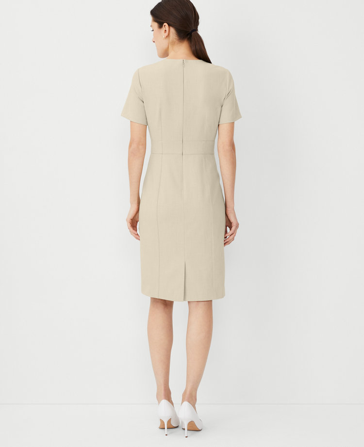 The Short Sleeve Sheath Dress in Bi-Stretch - Curvy Fit