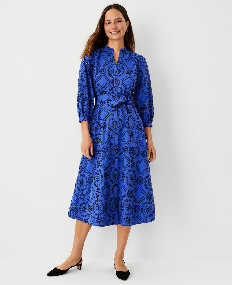 Ann taylor cheap eyelet dress