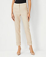 The High Rise Eva Ankle Pant in Linen Blend carousel Product Image 1