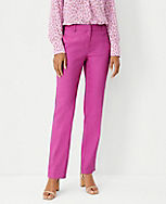 The Sophia Straight Pant in Linen Blend carousel Product Image 1