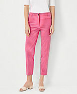 The Cotton Crop Pant in Plaid carousel Product Image 1