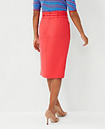 Petite Belted Front Slit Pencil Skirt carousel Product Image 2