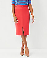Petite Belted Front Slit Pencil Skirt carousel Product Image 3