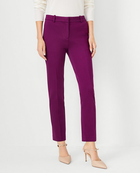 The Petite Eva Ankle Pant in Knit Twill