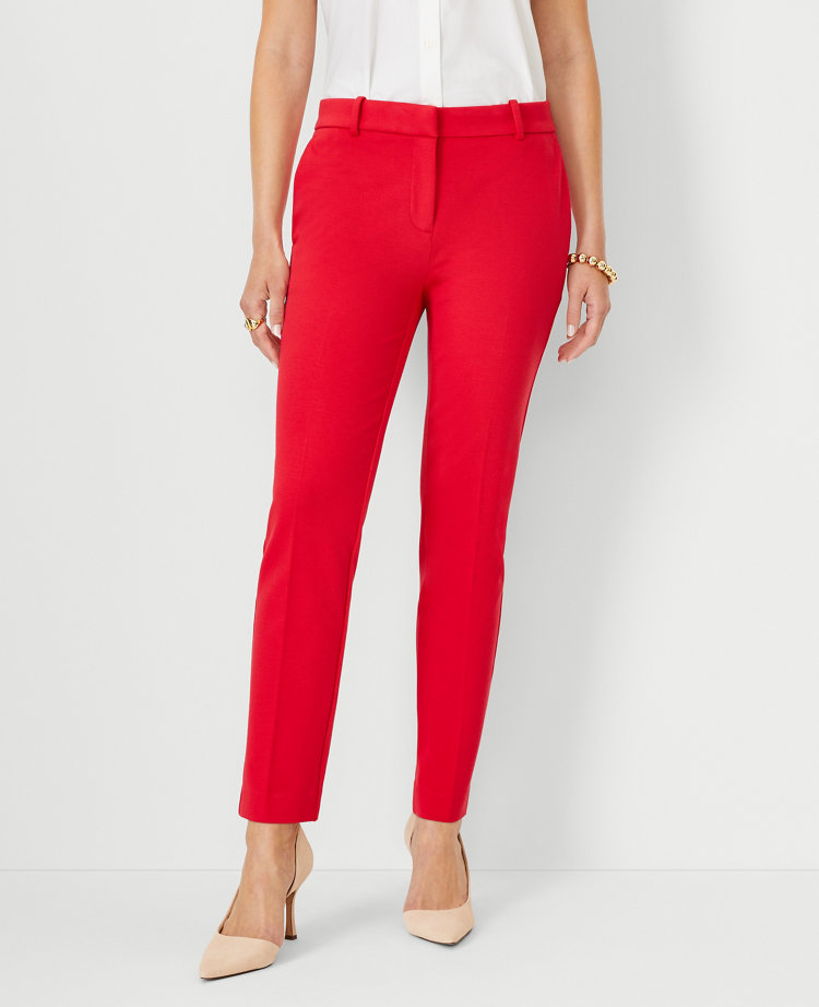 NEXT Red Berry Ponte Sculpt Skinny Ankle Length Trousers LYCRA , Size  12Regular 