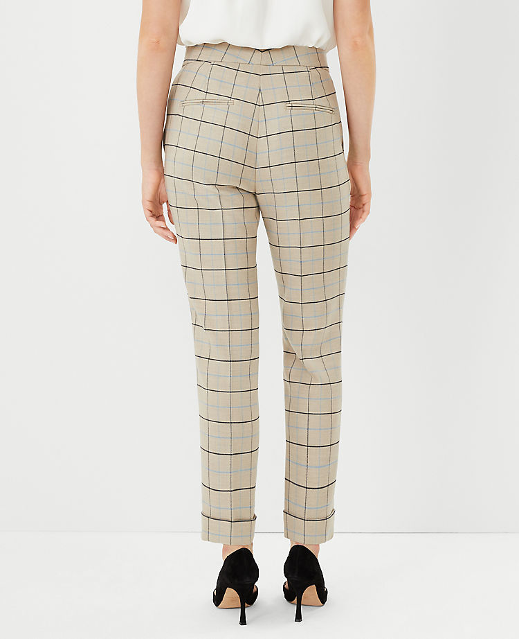 The Petite High Rise Eva Ankle Pant in Plaid