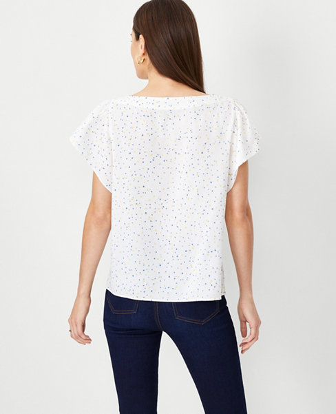Spotted Boatneck Top